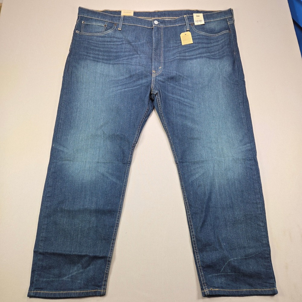 Levi's Jeans 502 Taper Stretch Denim Medium Wash Blue Mens 50x30